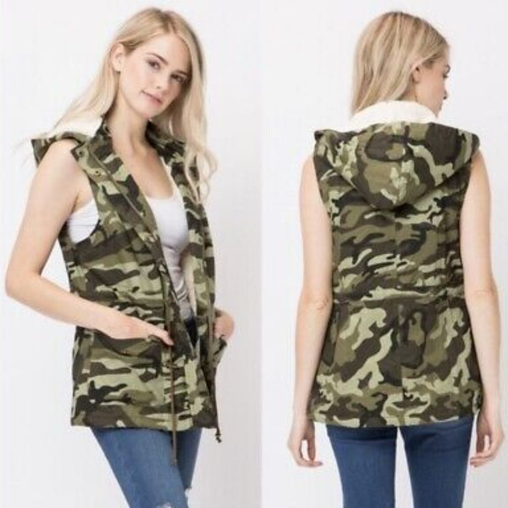 Love Tree Waisted Camo Vest